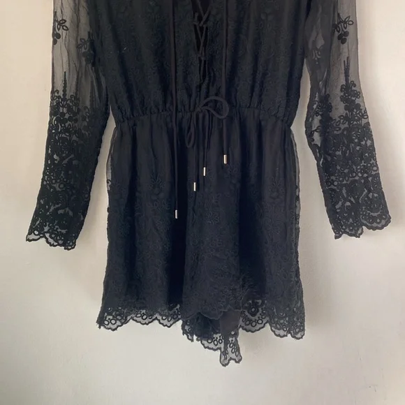 Zimmermann 1 (S) Lucia Silk Embroidered Romper - Picture 6 of 14
